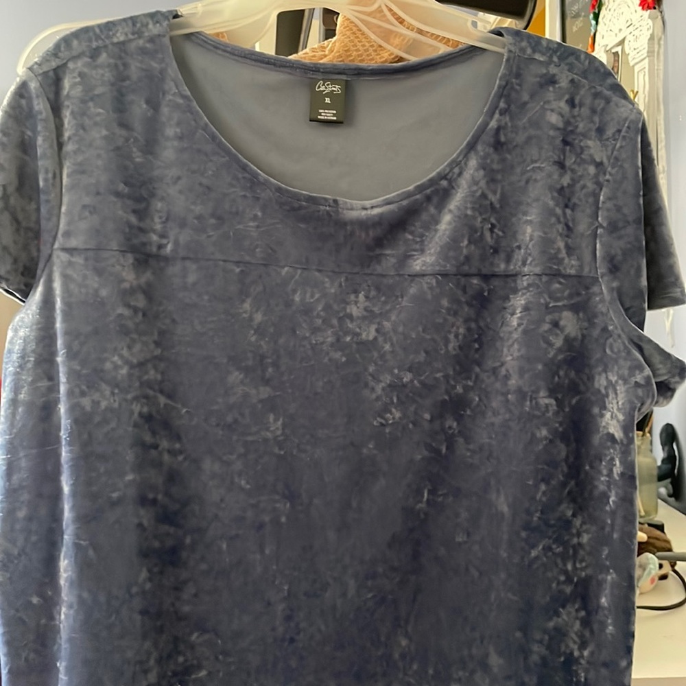 Velvet shirt , blue